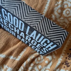 Primitives by Kathy Black and White 'Good Laugh' Decorative Sign